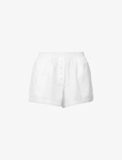 Yoko Elasticated-waistband Relaxed-fit Cotton-poplin Boxers