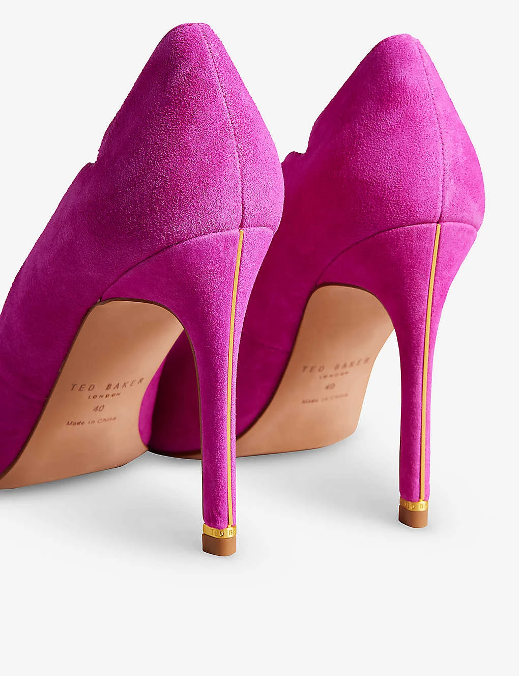 Ted Baker Orlaya Cut-out Suede Heeled Courts - Image 3