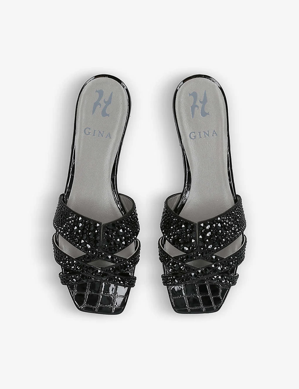 Beaux Crystal-embellished Leather Sandals - Image 2