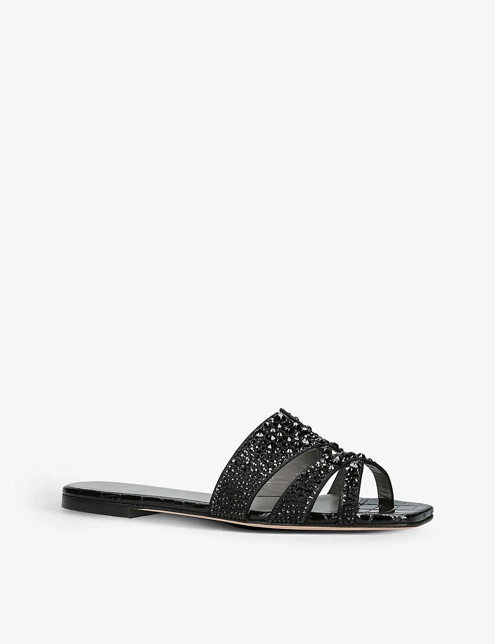 Beaux Crystal-embellished Leather Sandals - Image 3