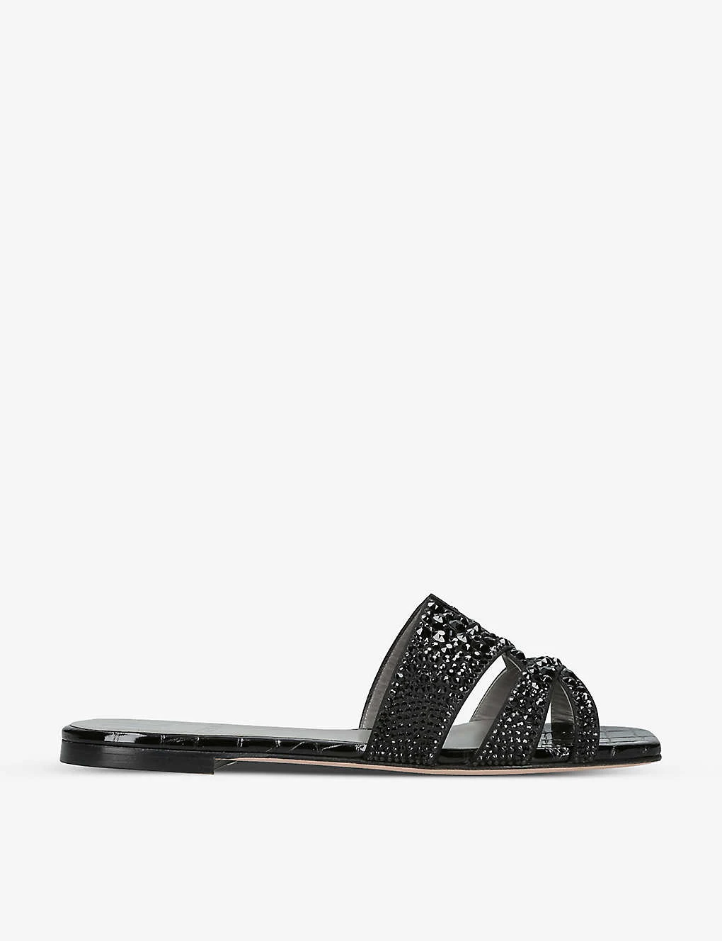 Beaux Crystal-embellished Leather Sandals