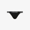 Bamboo Triangle Branded-waistband Stretch-jersey Thong