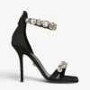 Versace Diamond Crystal-embellished Woven Heeled Sandals