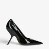 Salvatore Ferragamo Eva Sculptural-heel Patent-leather Courts