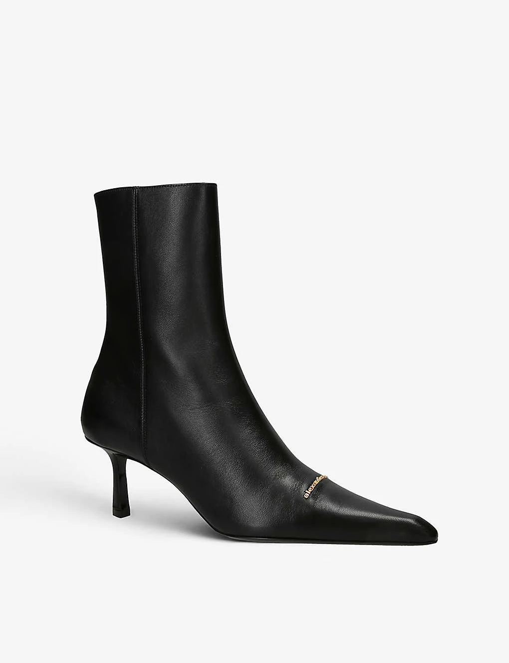 ALEXANDER WANG Viola 65 Leather Heeled Ankle Boots - Image 3