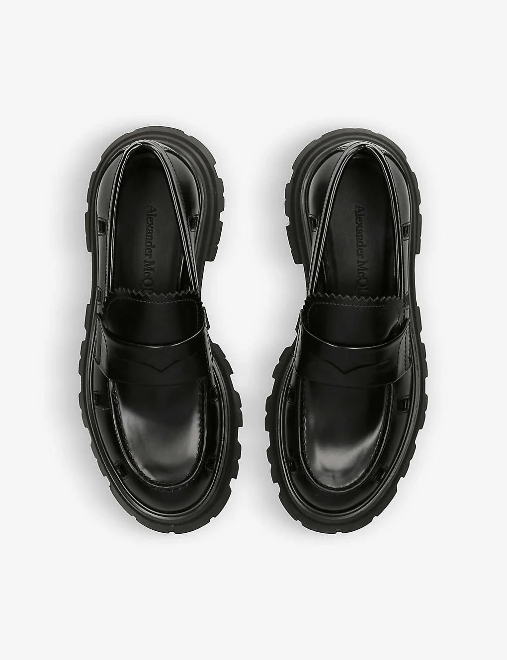 Alexander McQueen Cut-out Chunky-sole Leather Loafers - Image 2
