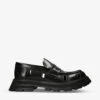 Alexander McQueen Cut-out Chunky-sole Leather Loafers