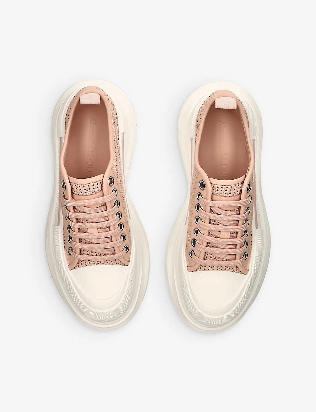 Alexander McQueen Tread Logo-embossed Low-top Woven Trainers - Image 2