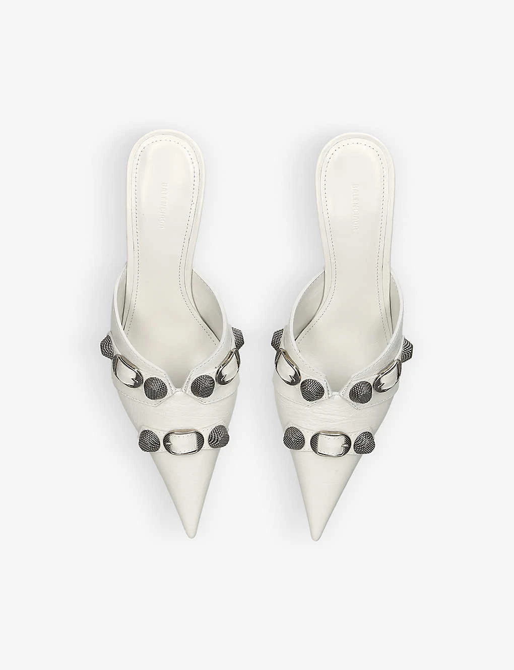 Balenciaga Cagole Buckle-embellished Leather Heeled Mules - Image 2