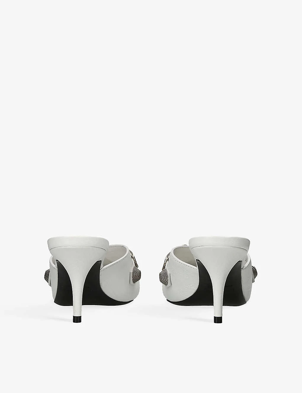 Balenciaga Cagole Buckle-embellished Leather Heeled Mules - Image 4