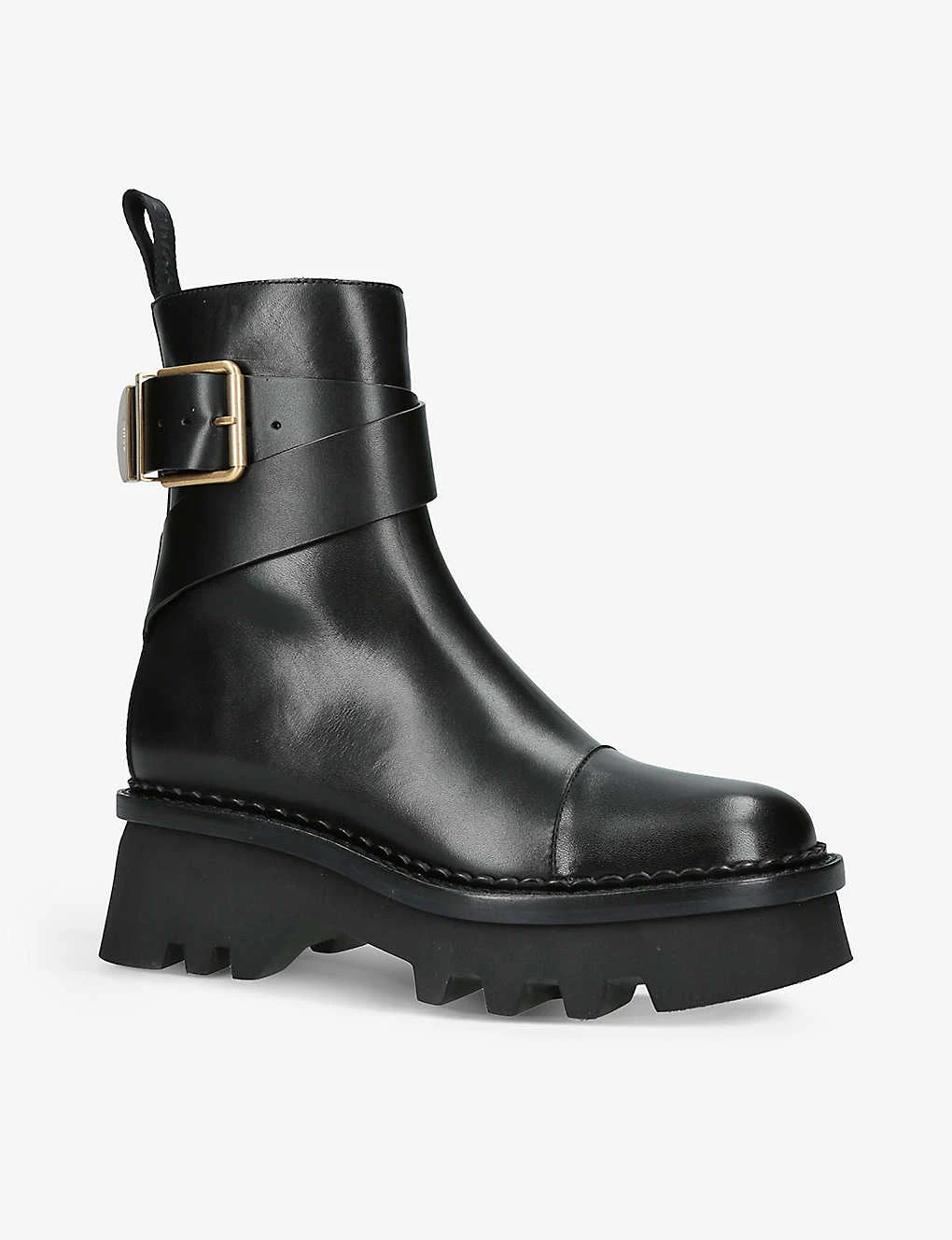 Chloé Owena Buckle-embellished Leather Ankle Boots - Image 3