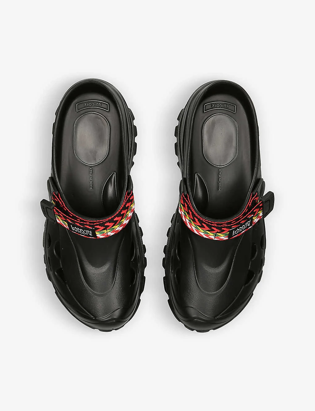 Lanvin X Suicoke Herringbone-embellished Moulded Clogs - Image 2