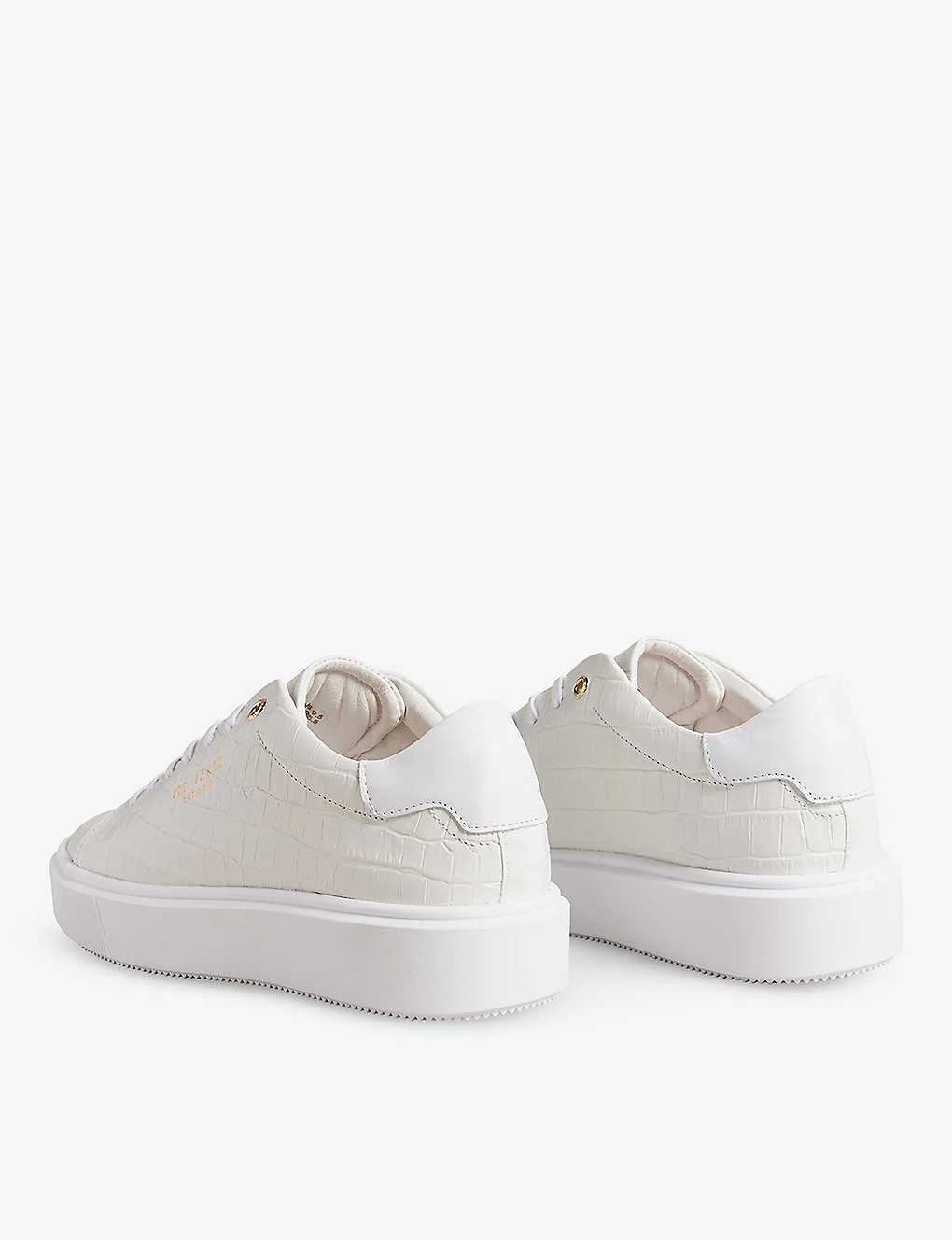 Ted Baker Artimi Croc-embossed Leather Low-top Trainers - Image 4